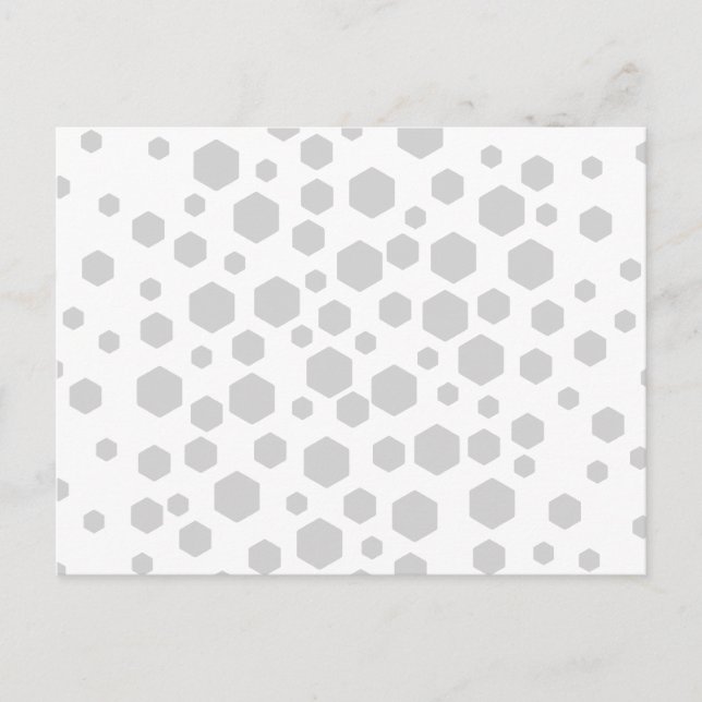 Gray Hexagons. Postcard (Front)