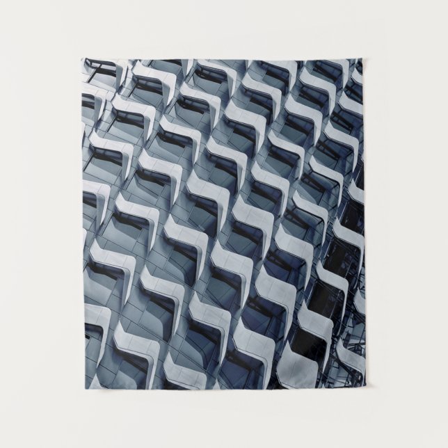 Gray high-rise building tapestry (Front)