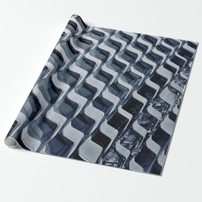 Gray high-rise building wrapping paper (Unrolled)