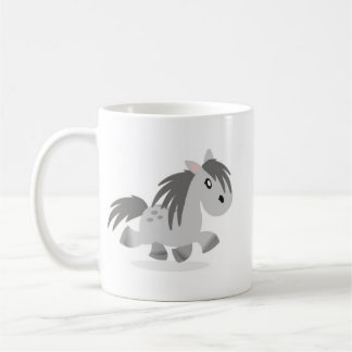 Gray Highland Pony Cartoon Mug