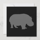 Gray Hippo Silhouette (Front)