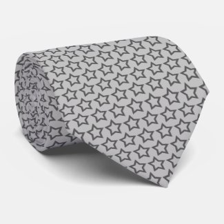  Gray Hollow Star Pattern Over  Background Neck