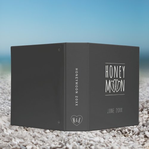 Gray Honeymoon Scrapbook Binder Wedding Album