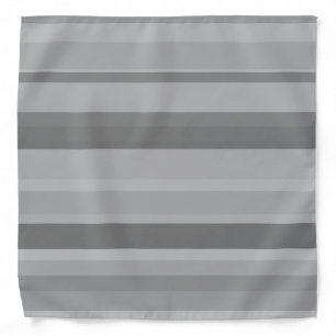 Gray horizontal stripes bandana
