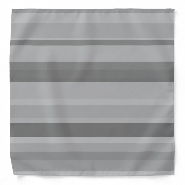 Gray horizontal stripes bandana (Front)