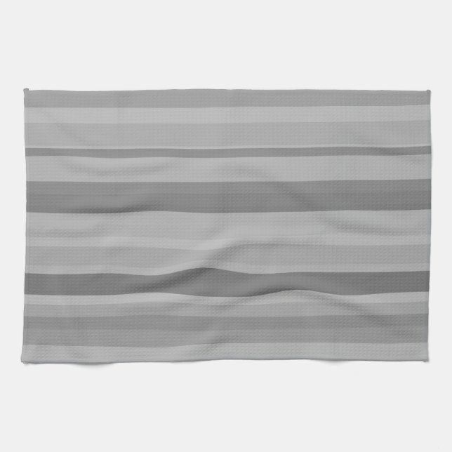 Gray horizontal stripes kitchen towel (Horizontal)