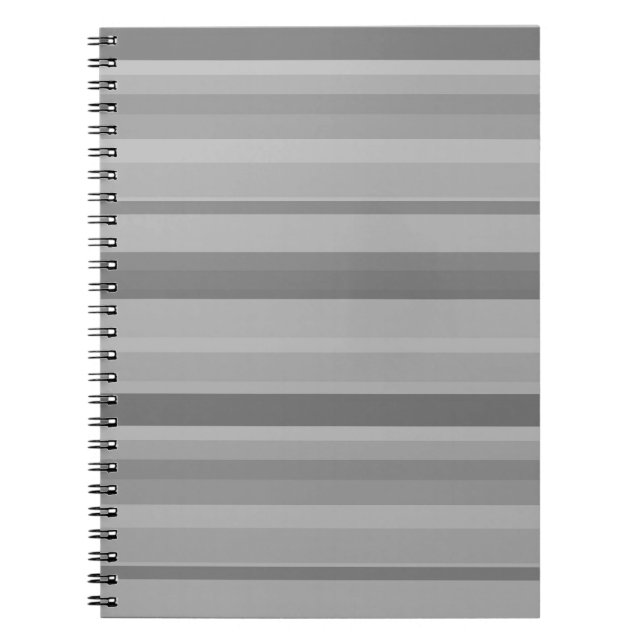 Gray horizontal stripes notebook (Front)
