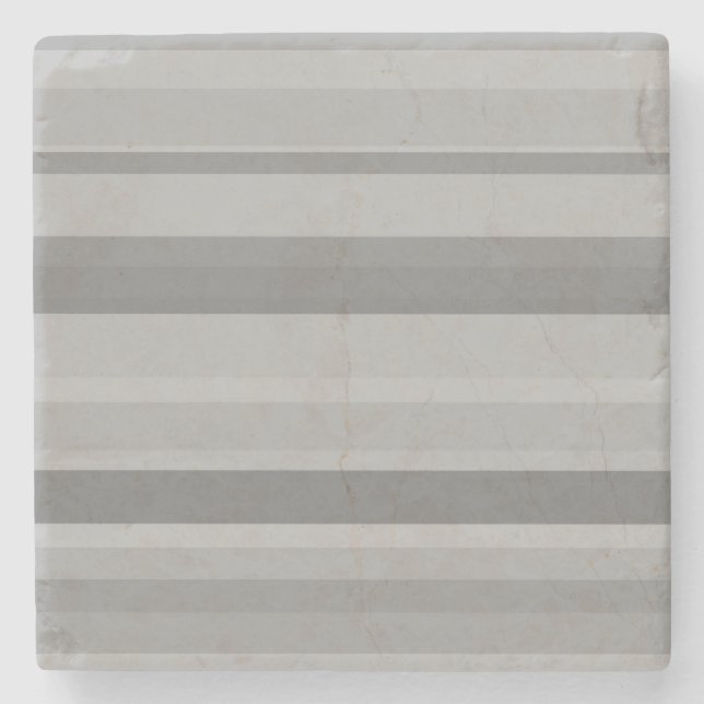 Gray horizontal stripes stone coaster (Front)