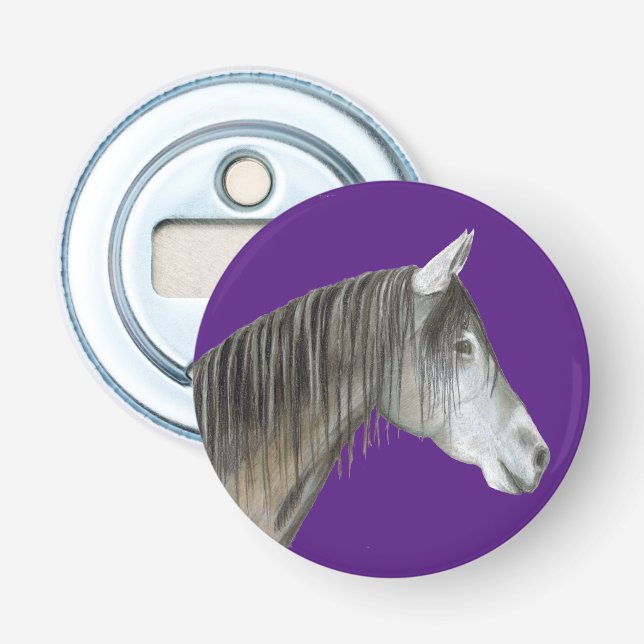Gray Horse Bottle Opener (Front)