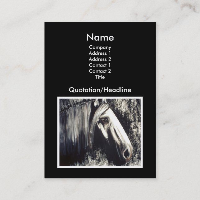 Gray Horse Business Card (Front)