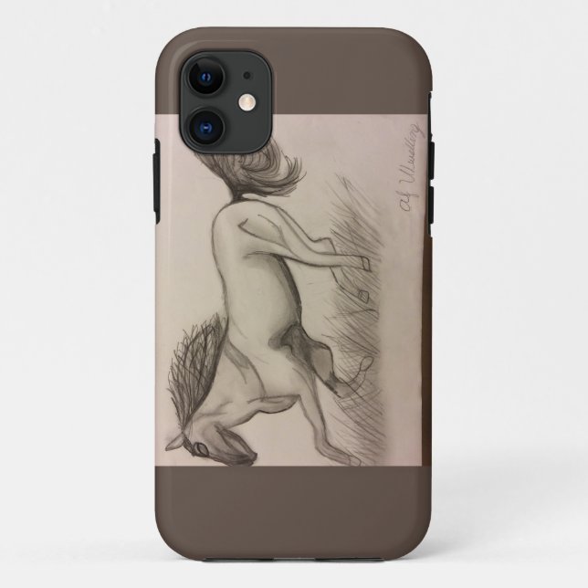 Gray Horse Case-Mate iPhone Case (Back)