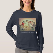 Gray horse fox hunting long sleeve