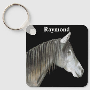 Gray Horse Keychain