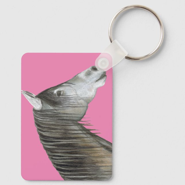 Gray Horse Keychain (Back)