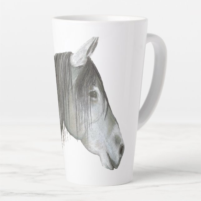 Gray Horse Latte Mug (Right Angle)
