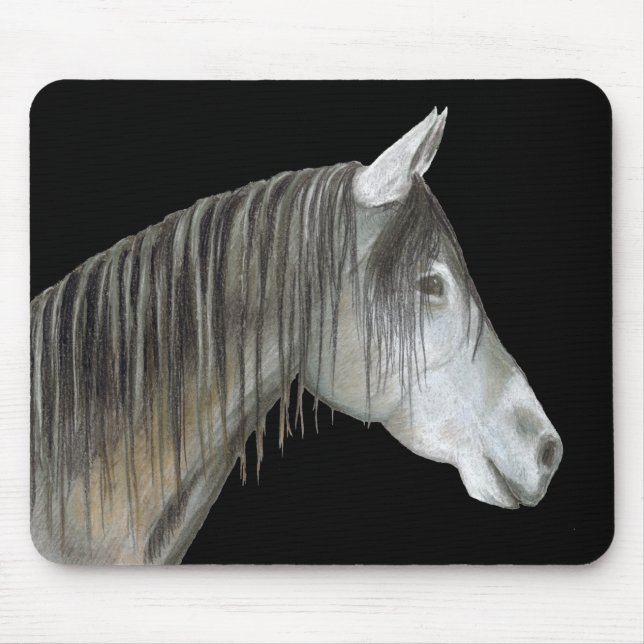 Gray Horse Mouse Pad (Front)