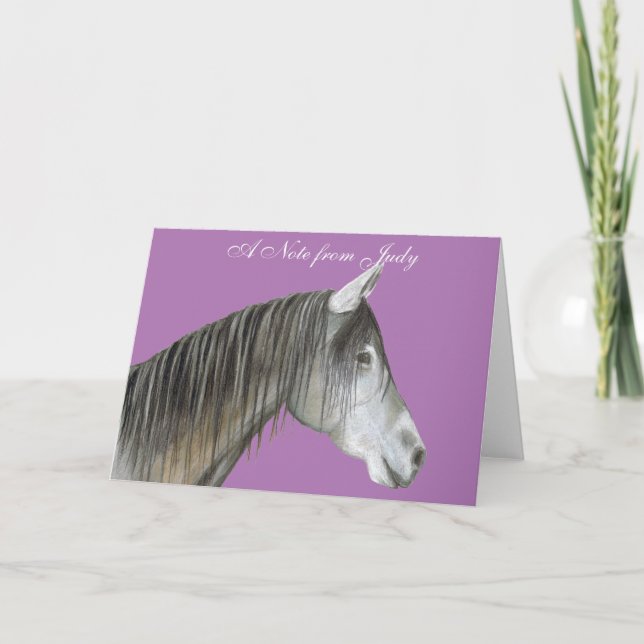 Gray Horse Note Card (Front)