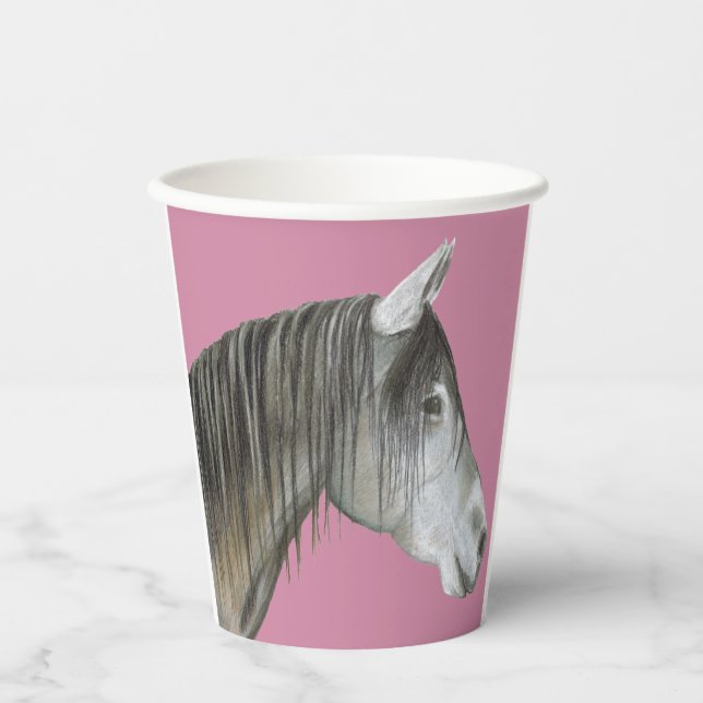 Gray Horse Paper Cups (Front)