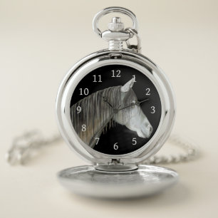 Gray Horse Pocket Watch