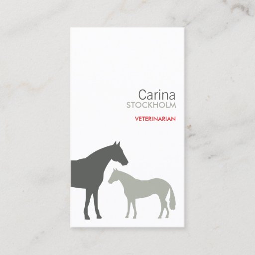 Customizable GRAY HORSES BUSINESS CARD