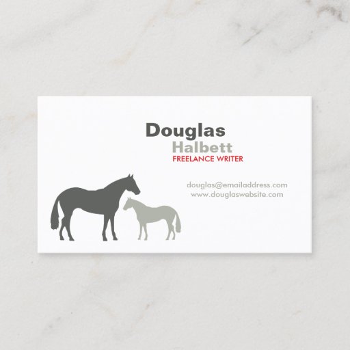 Customizable GRAY HORSES No. 2 Business Card