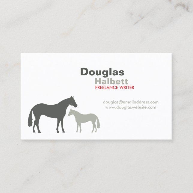 GRAY HORSES No. 2 Business Card (Front)