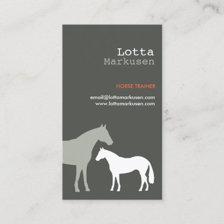 Gray Horses No. 3 Business Card