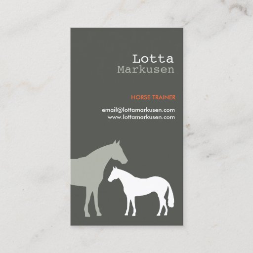 Customizable GRAY HORSES No. 3 Business Card