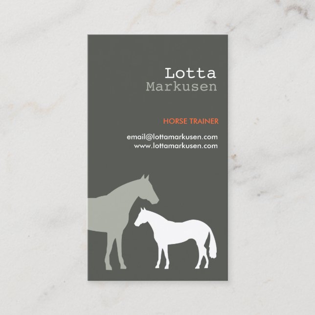GRAY HORSES No. 3 Business Card (Front)