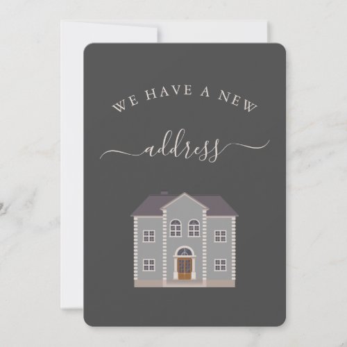 Gray House Personalized New Address Announcement