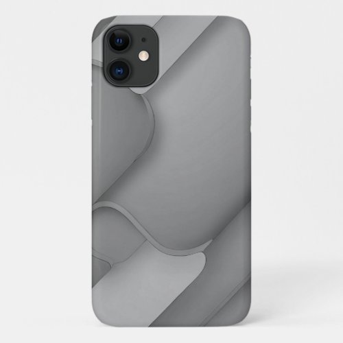 Gray Hues Modern Art  iPhone 11 Case