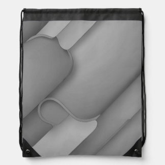 Gray Hues Modern Art  Drawstring Bag