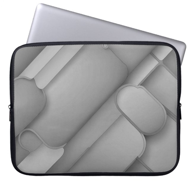 Gray Hues Modern Art  Laptop Sleeve (Front)