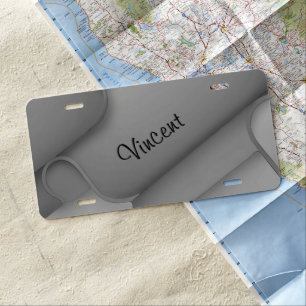 Gray Hues Modern Art License Plate
