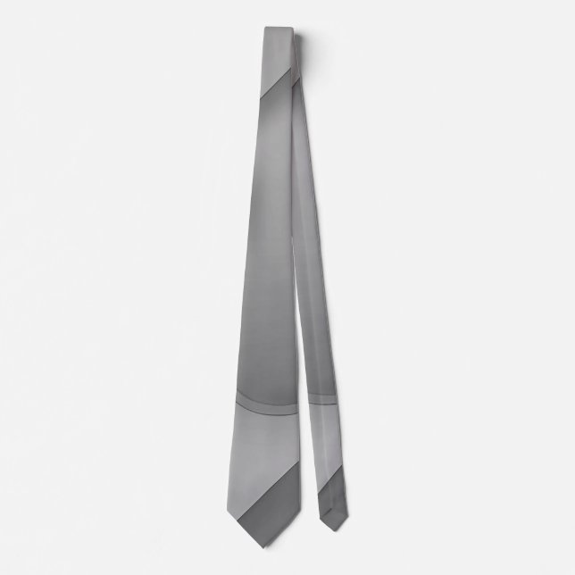 Gray Hues Modern Art  Neck Tie (Front)