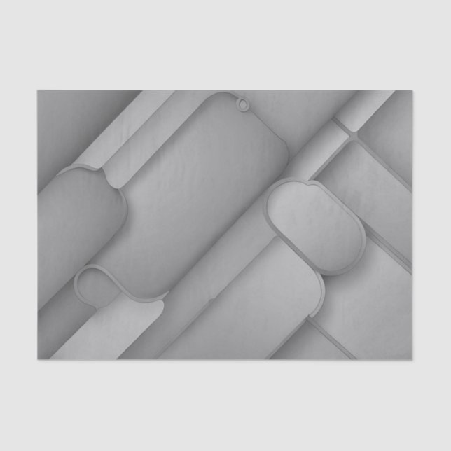 Gray Hues Modern Art  Tissue Paper (Front)