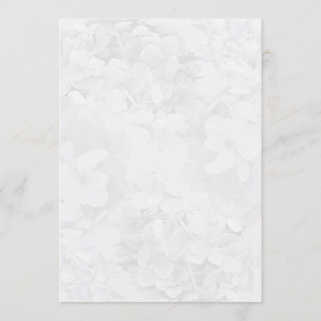 Gray Hydrangea Floral Program Fan Paper (Front)