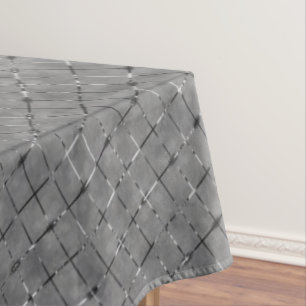 Gray image divided into rectangles, glow wire tablecloth