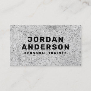 Gray industrial concrete bold masculine business card