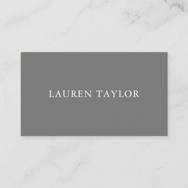 Gray Initials Minimalist Wedding | Rehearsal Foam  Place Card (Front)