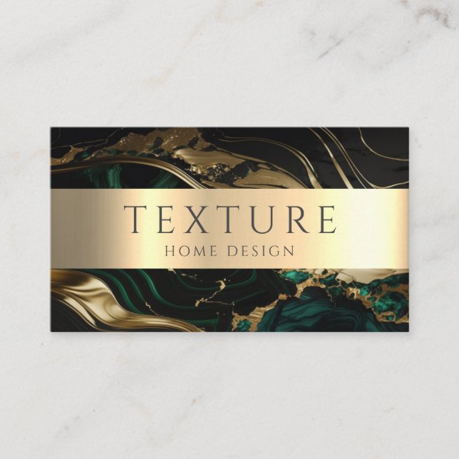Gray Ink Pattern Marble Texture Stone Pattern Business Card (Front)