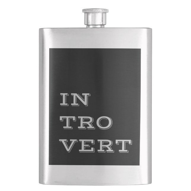 Gray Introvert Flask (Front)