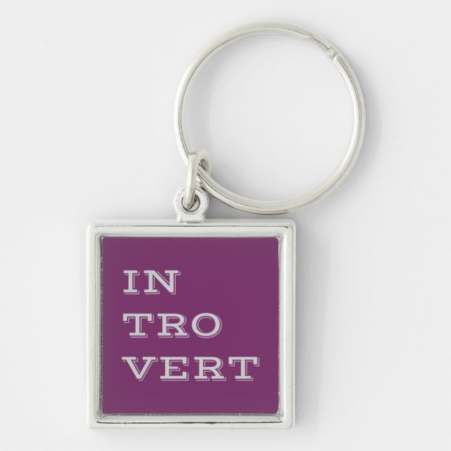 Gray Introvert Keychain (Front)