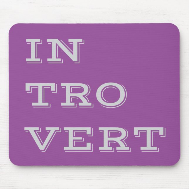 Gray Introvert Mousepad (Front)