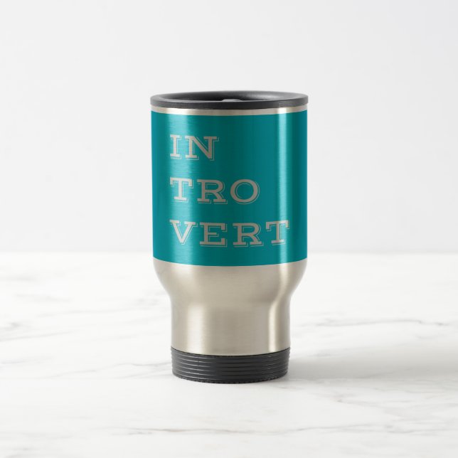 Gray Introvert Travel Mug (Center)