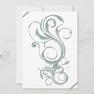 Gray Jade Embossed Look Invites