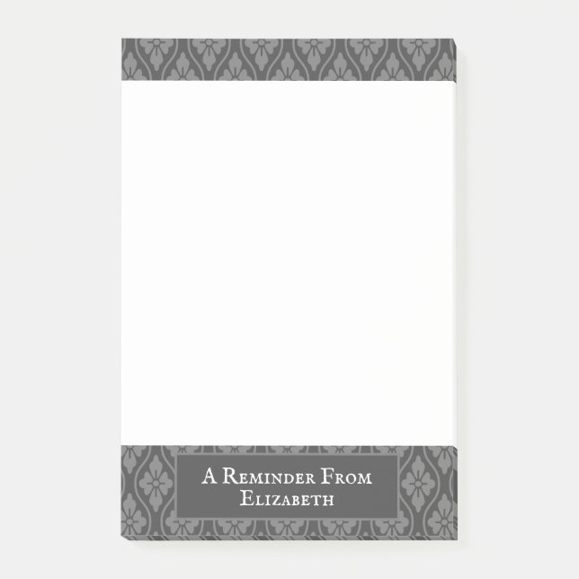 Gray Japanese Scroll Personalized Notes (Front)