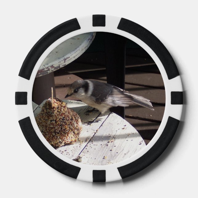 Gray Jay and Bell Poker Chips (Front)