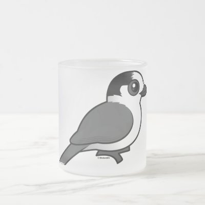 Gray Jay Frosted Glass Coffee Mug