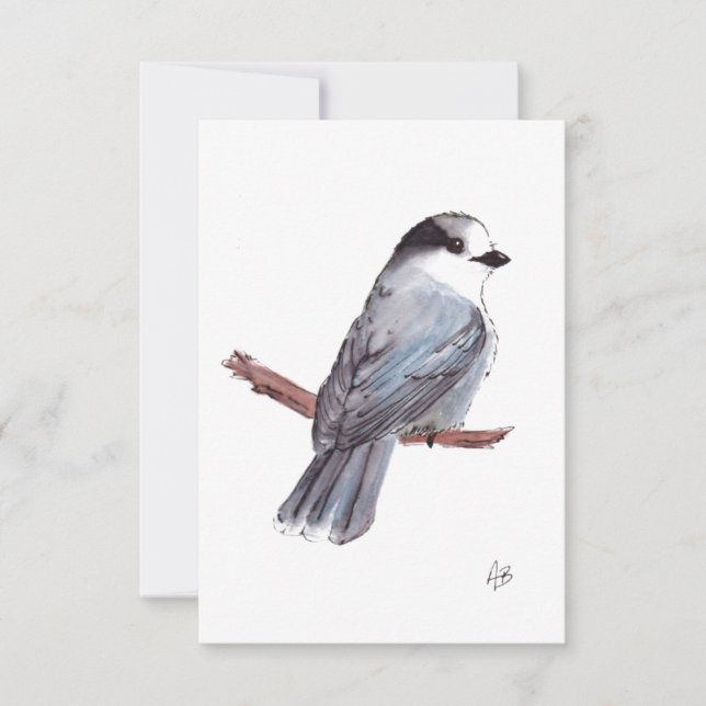 Gray Jay Thank You Card (Front)